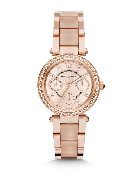 Michael Kors Women's Chronograph Mini Parker Stainless Steel 